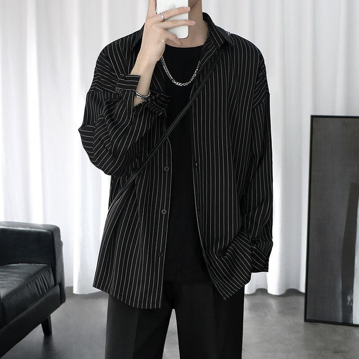 Striped Korean Style Shirt Dark Tiger