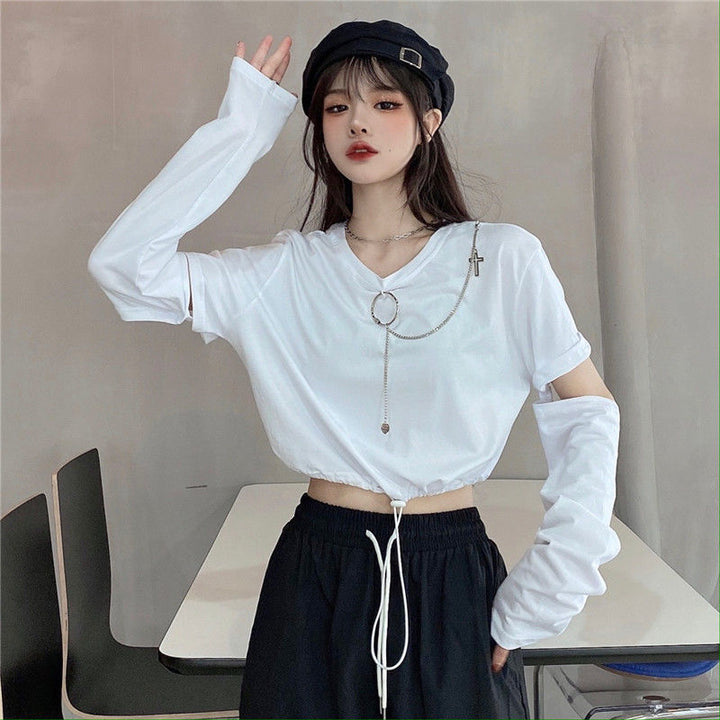 Darkwear Removable Sleeve T-shirt with Chain Dark Tiger