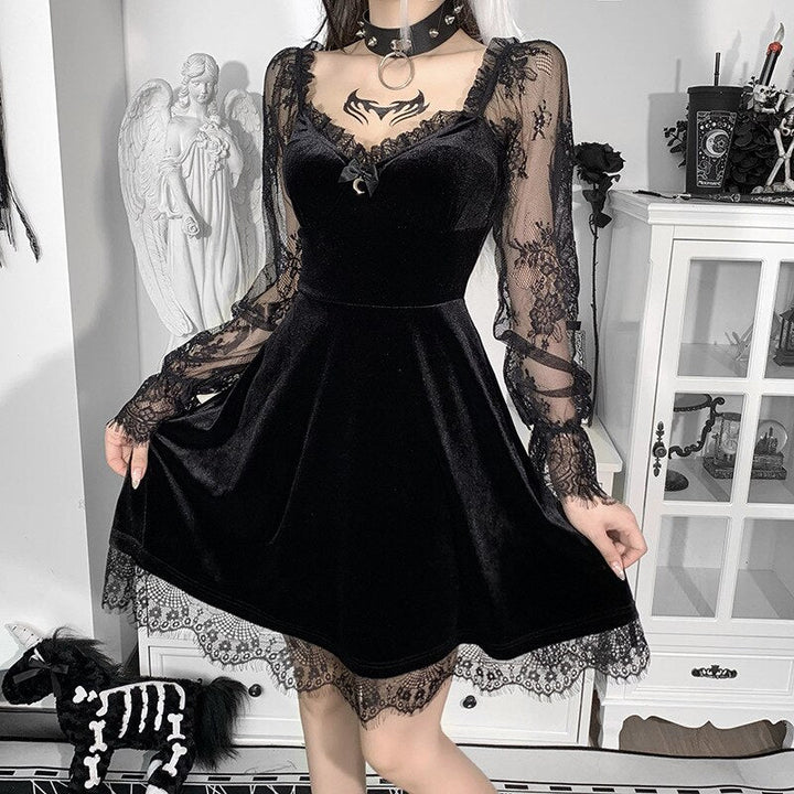 Gothic Vintage Dress Dark Tiger