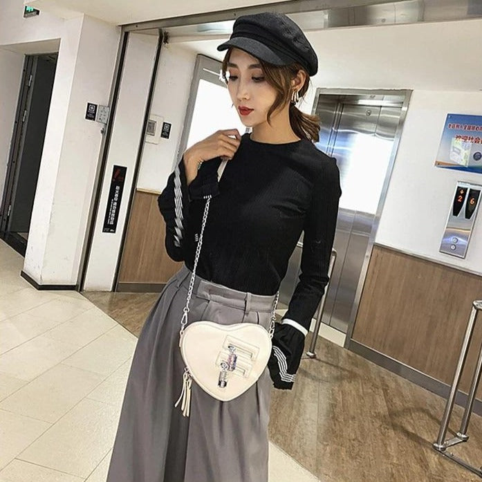 Heart Shape Crossbody Bag Dark Tiger