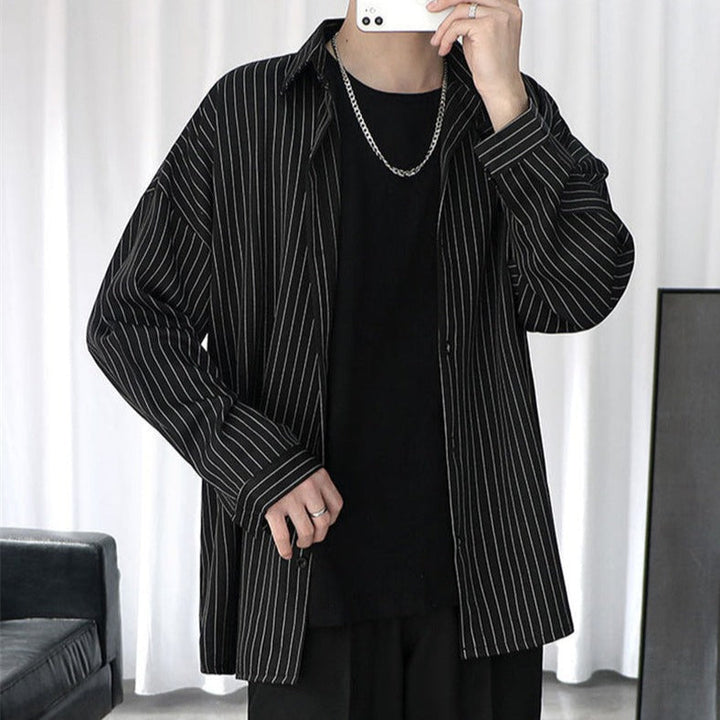 Striped Korean Style Shirt Dark Tiger