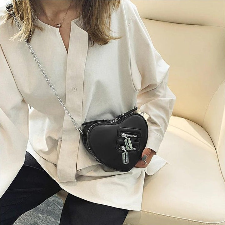Heart Shape Crossbody Bag Dark Tiger