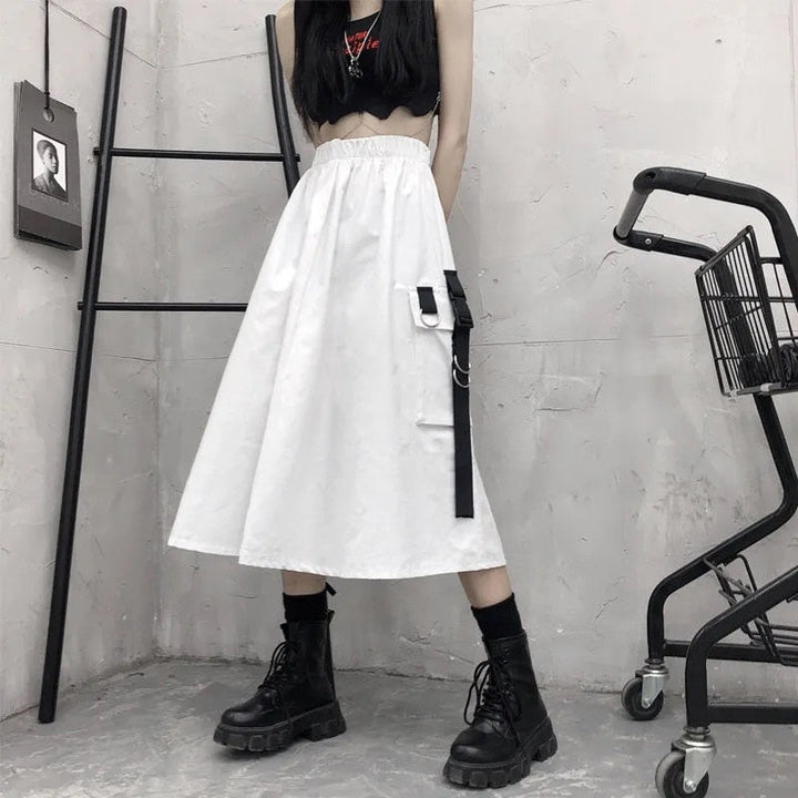 High Waist Cargo Skirt Dark Tiger