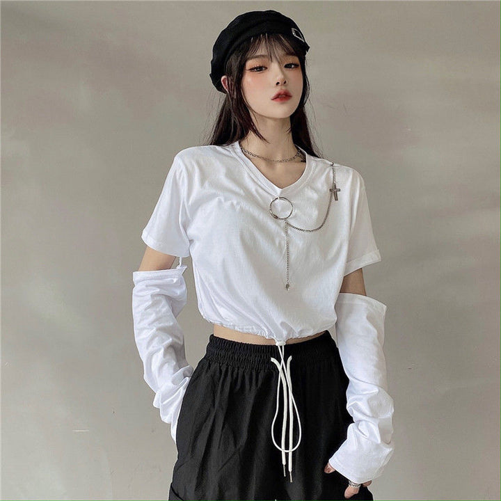 Darkwear Removable Sleeve T-shirt with Chain Dark Tiger