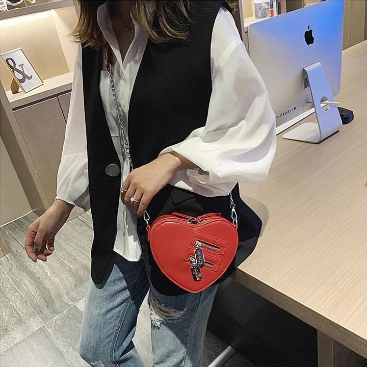 Heart Shape Crossbody Bag Dark Tiger