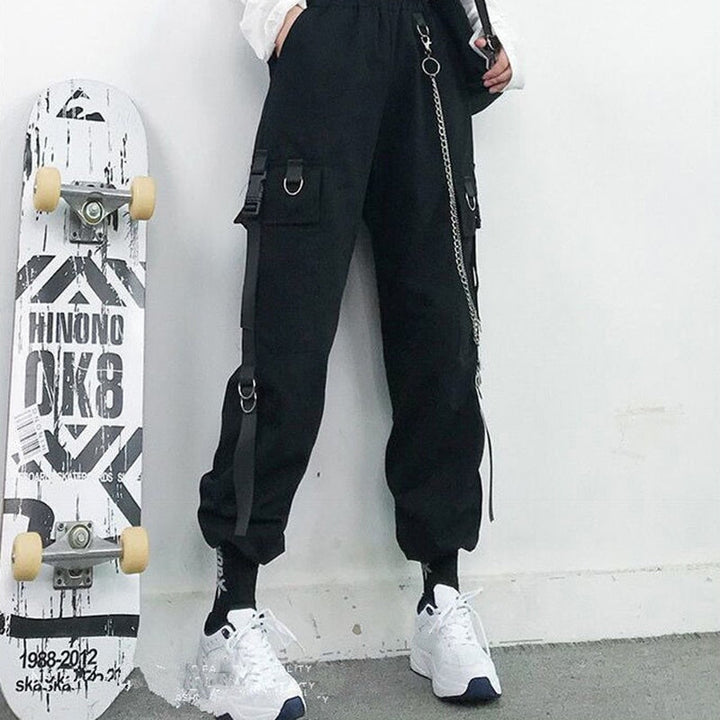 Black Cargo Pants Dark Tiger
