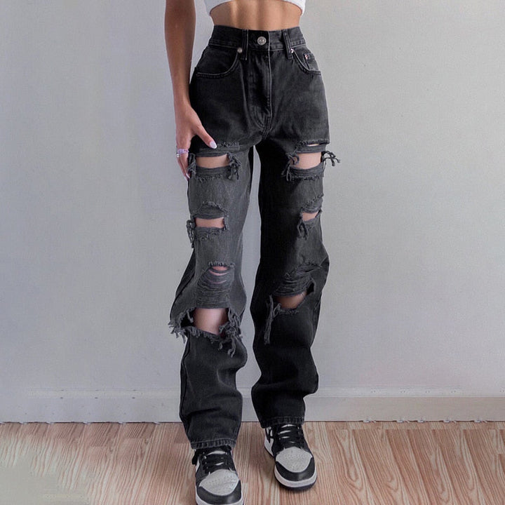 Ripped Vintage Jeans Dark Tiger