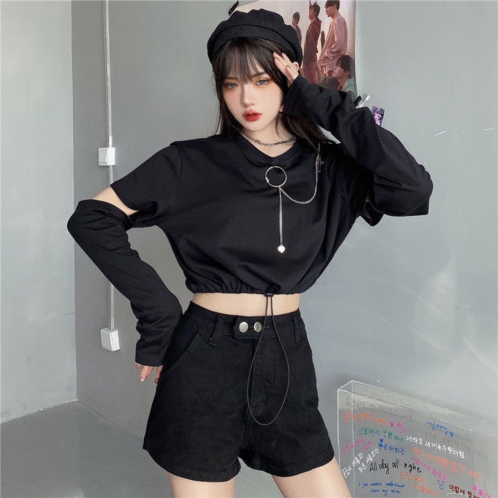 Darkwear Removable Sleeve T-shirt with Chain Dark Tiger