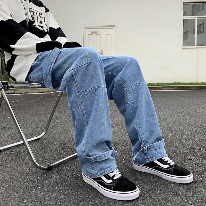 Streetwear Wide Jeans Dark Tiger