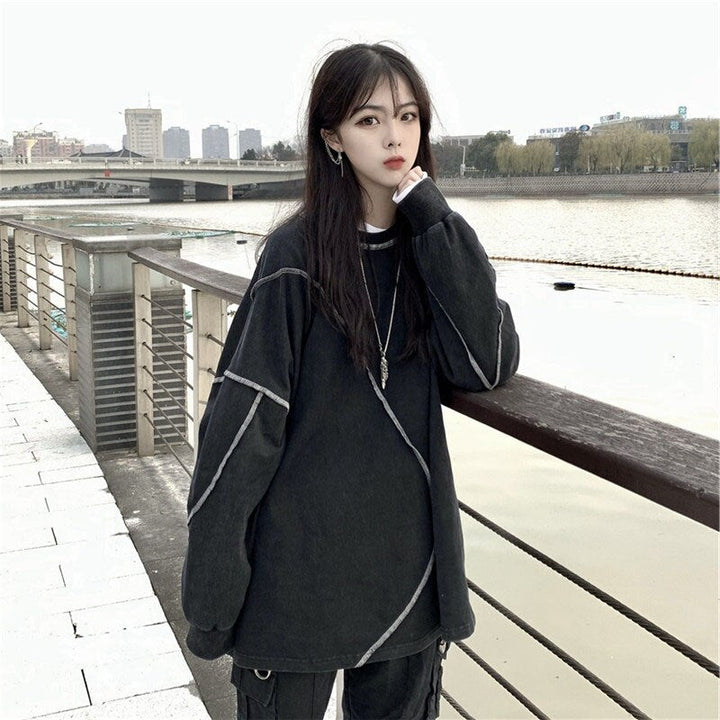 Korean Style Darkwear Sweatshirt Dark Tiger