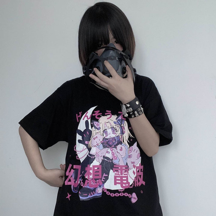 Anime Gothic T-shirt Dark Tiger