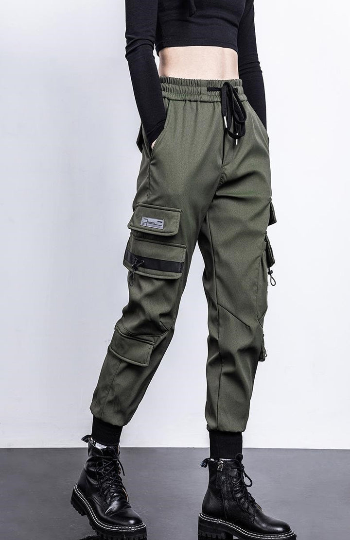 Hip Hop Cargo Techwear Pants Dark Tiger