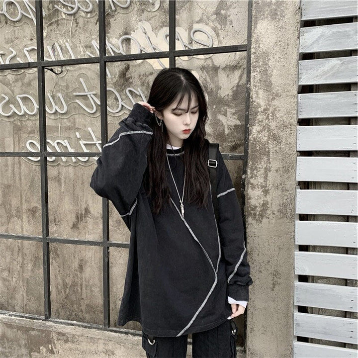 Korean Style Darkwear Sweatshirt Dark Tiger