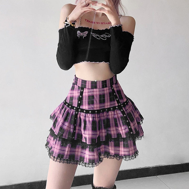 Japanese Harajuku Skirt Dark Tiger