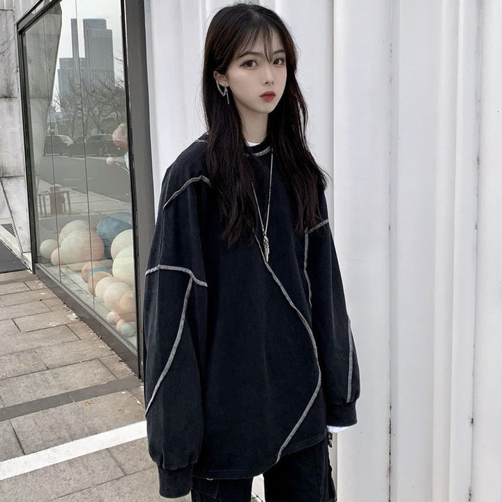 Korean Style Darkwear Sweatshirt Dark Tiger