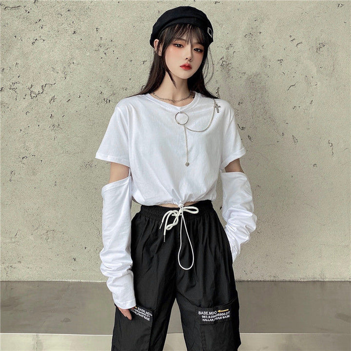 Darkwear Removable Sleeve T-shirt with Chain Dark Tiger