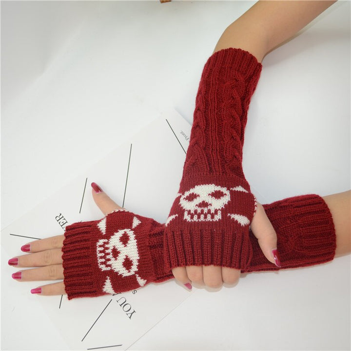 Harajuku Skull Arm Warmers Dark Tiger