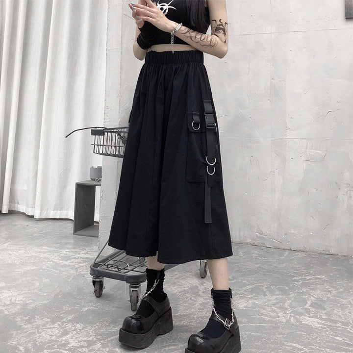 High Waist Cargo Skirt Dark Tiger