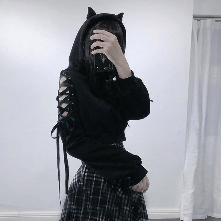 Dark Neko Hoodie Dark Tiger