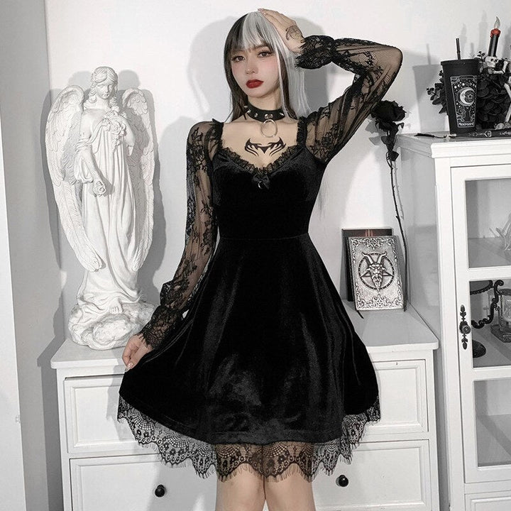 Gothic Vintage Dress Dark Tiger