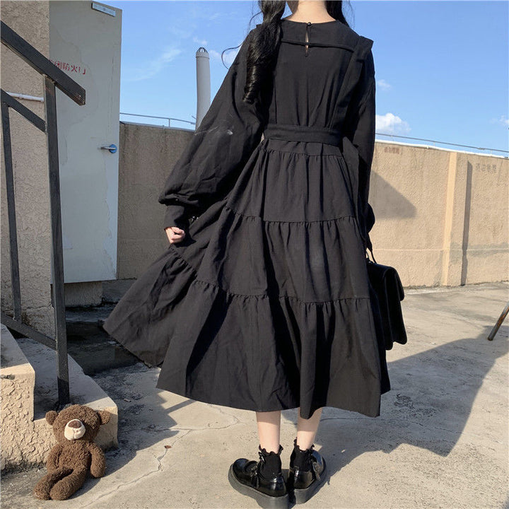 Japanese Style Black Dress Dark Tiger