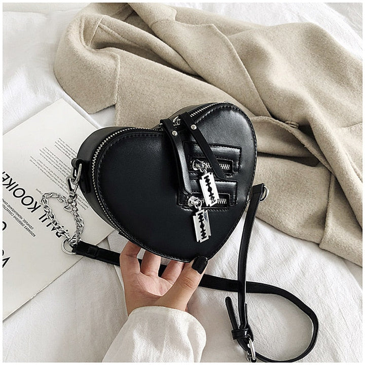 Heart Shape Crossbody Bag Dark Tiger