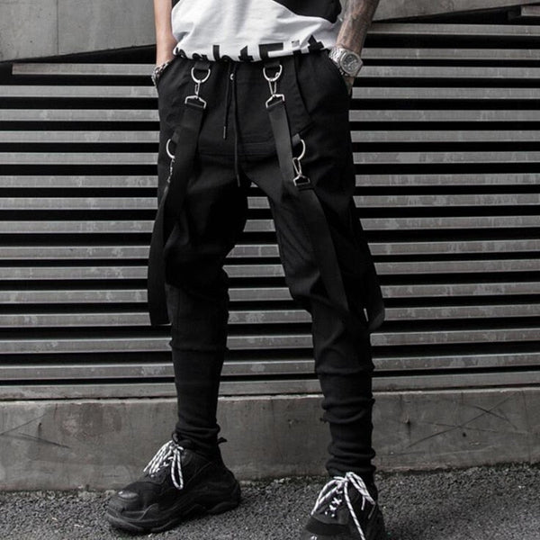 Men Techwear Style Cargo Pants Dark Tiger