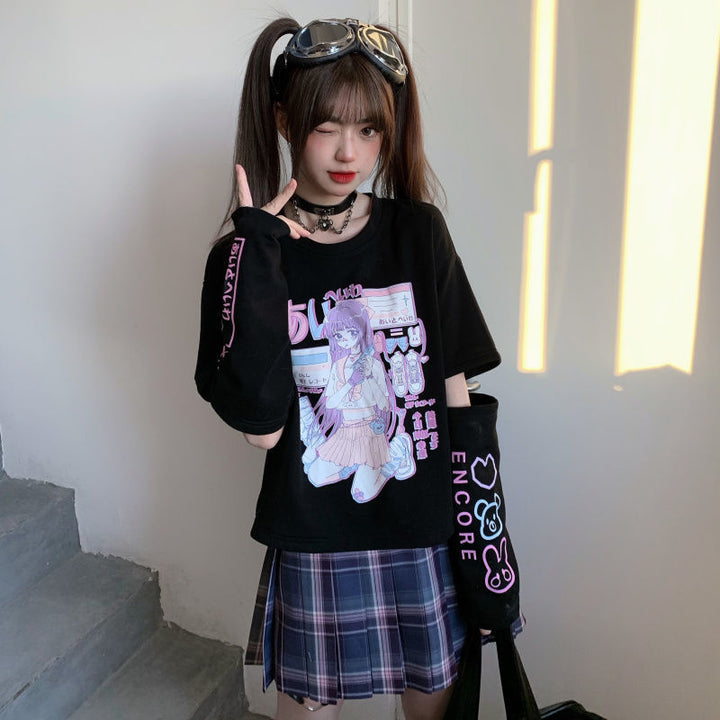 Streetwear E Girl T-shirt Dark Tiger