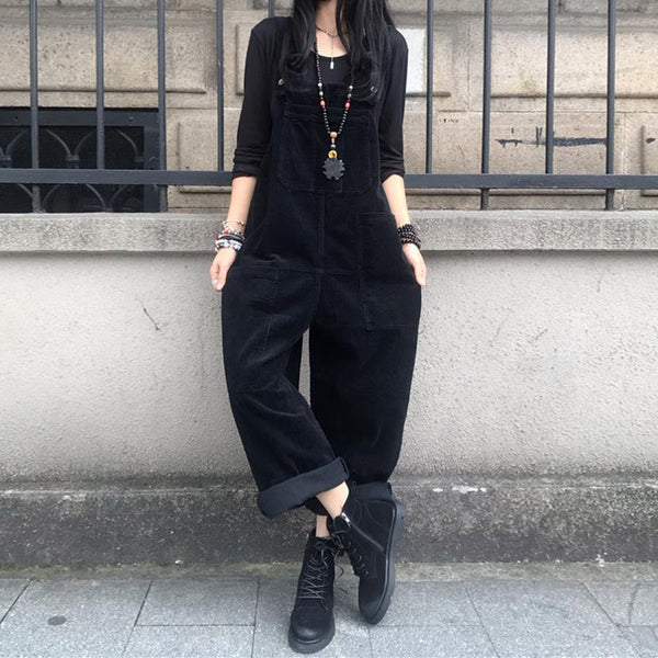 Vintage Grunge Style Overalls Dark Tiger