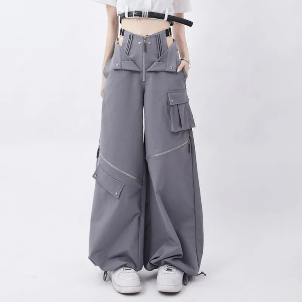 Y2K Techwear Pants Dark Tiger
