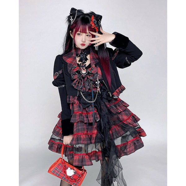 Japanese Gothic Dress Set Dark Tiger