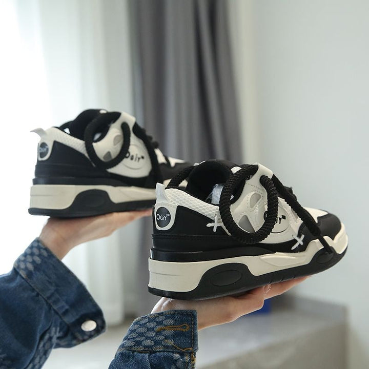 Korean Aesthetic Platform Sneakers Dark Tiger