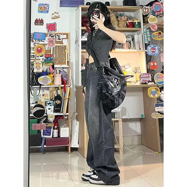 Korean Oversized Jeans Dark Tiger