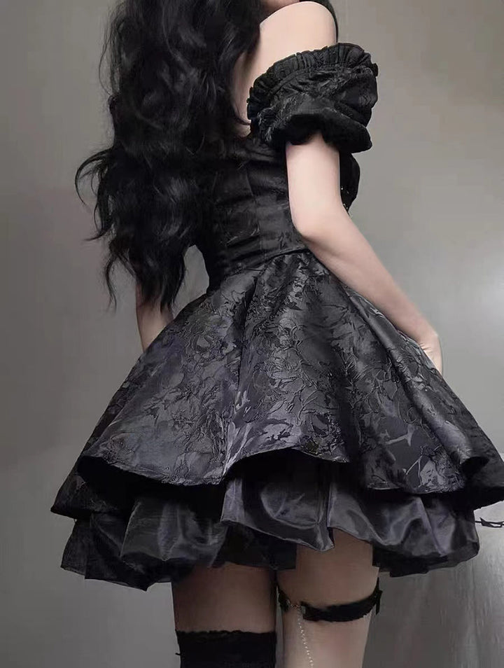 Vintage Gothic Dress Dark Tiger