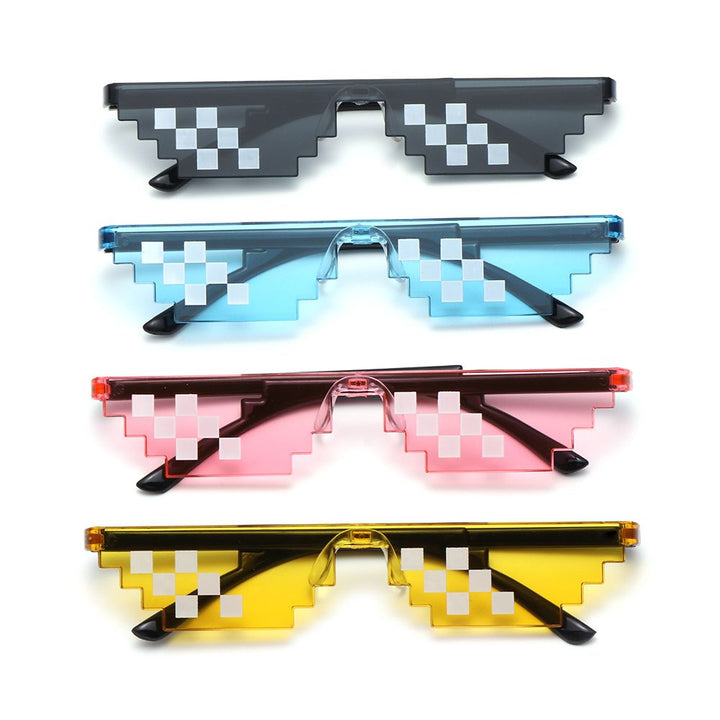 Pixelated Trendy Glasses Dark Tiger