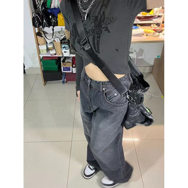 Korean Oversized Jeans Dark Tiger