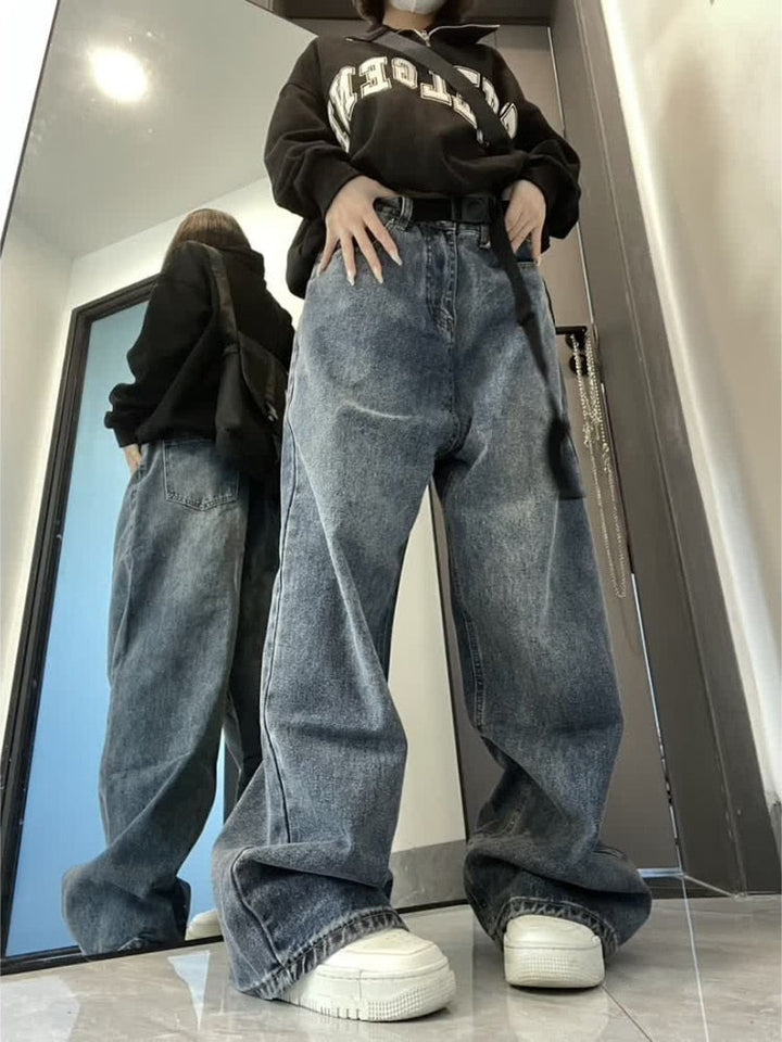 Y2k Baggy Vintage Jeans Dark Tiger