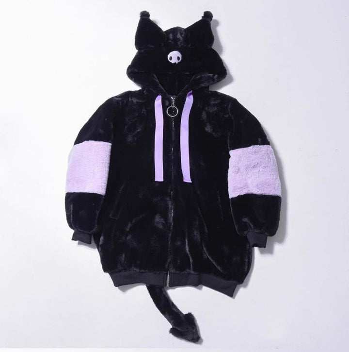 Kawaii Harajuku Hooded Jacket Dark Tiger