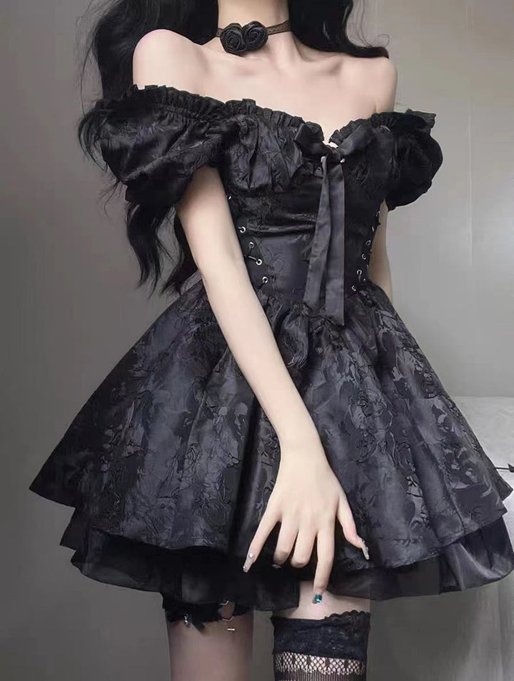 Vintage Gothic Dress Dark Tiger