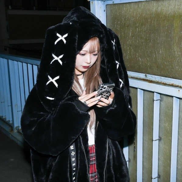 Rabbit Ears Harajuku Coat Dark Tiger