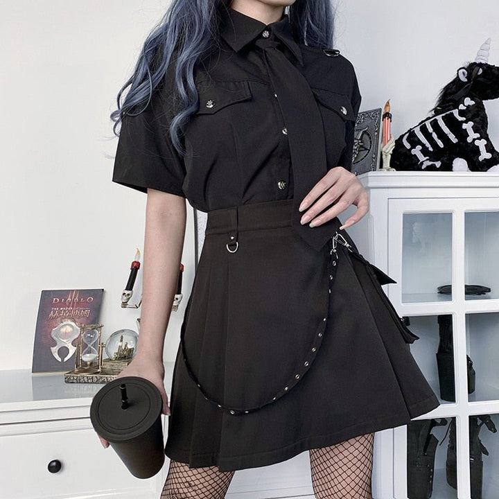 Techwear Gothic Skirt Dark Tiger