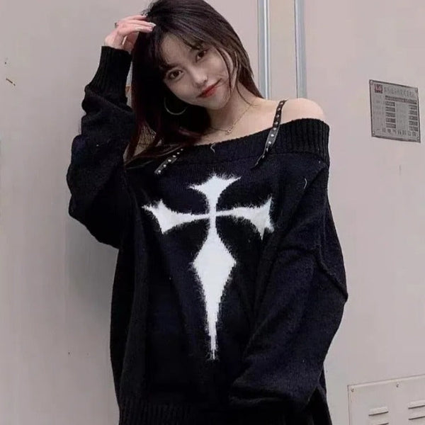 Gothic Harajuku Sweater Dark Tiger
