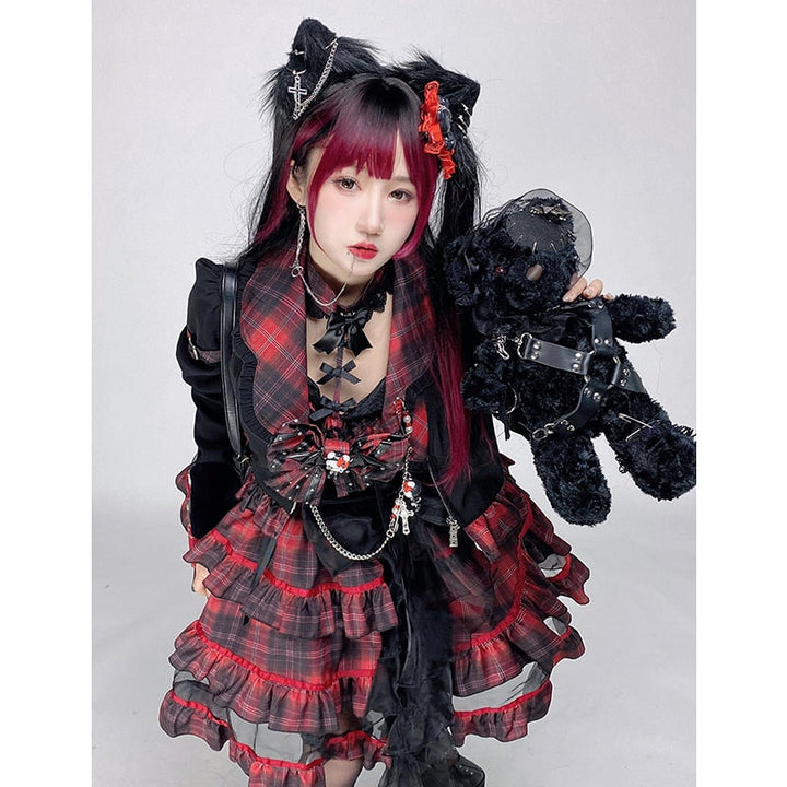 Japanese Gothic Dress Set Dark Tiger