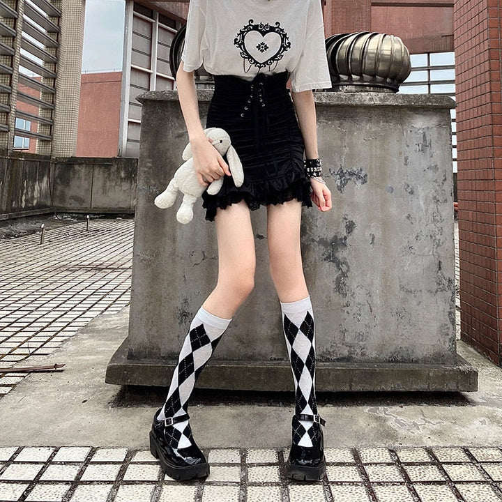 Gothic Harajuku Socks Dark Tiger