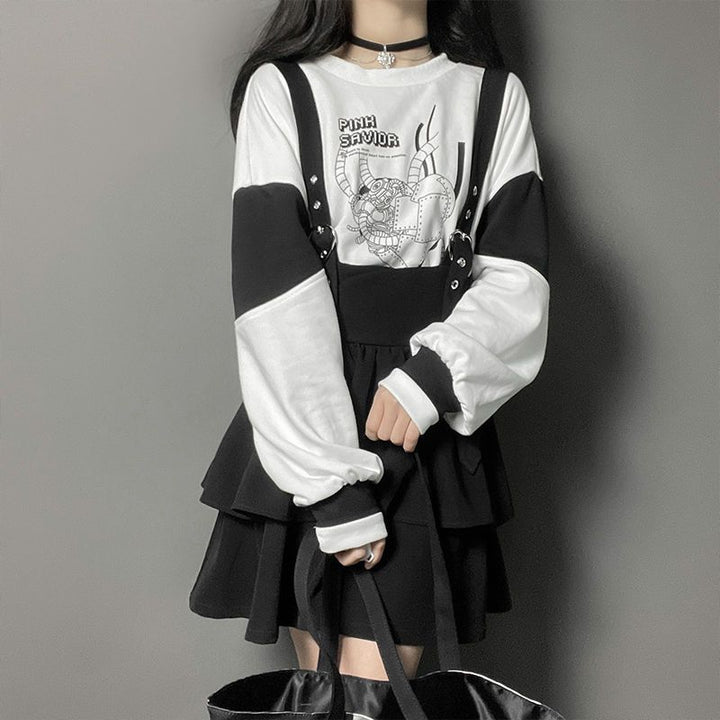 Anime Pastel Gothic Clothing Set Dark Tiger