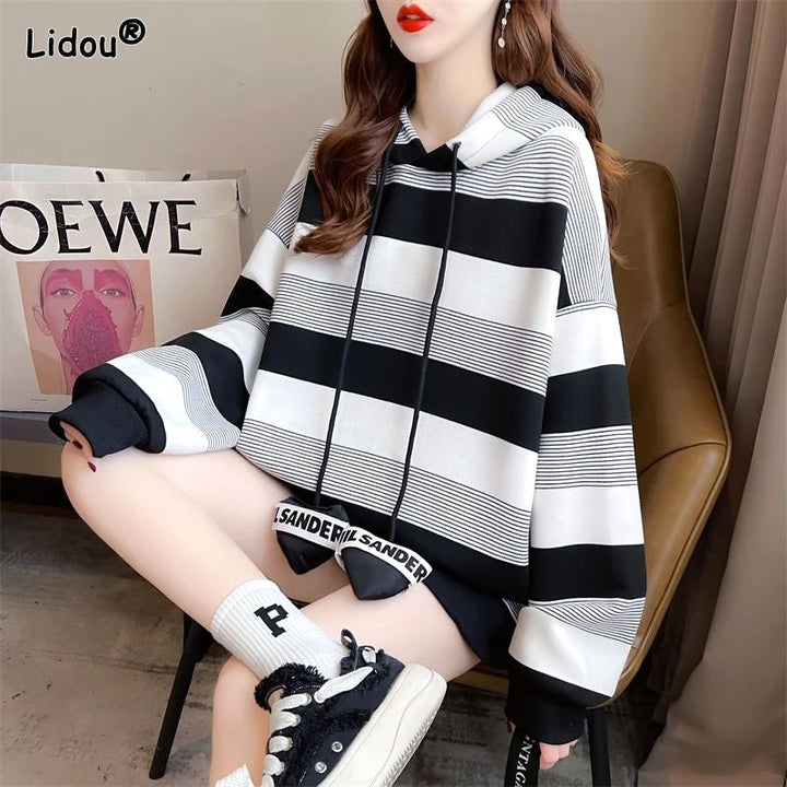 Striped Love Hoodie Dark Tiger