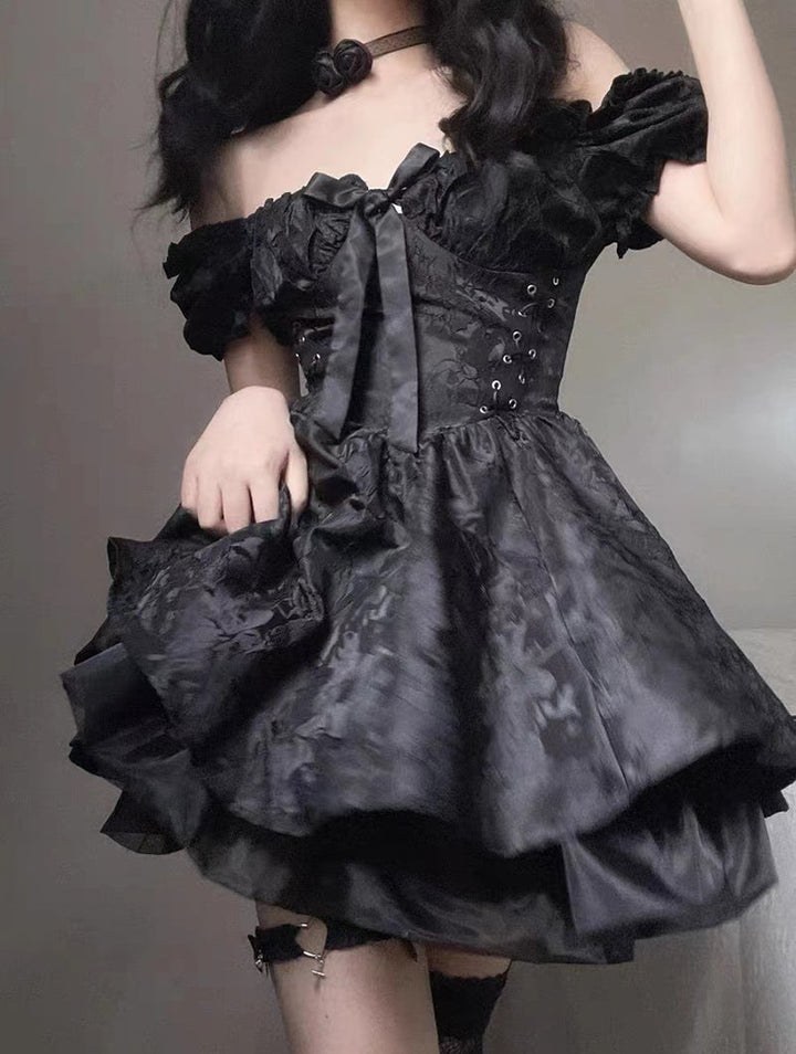 Vintage Gothic Dress Dark Tiger