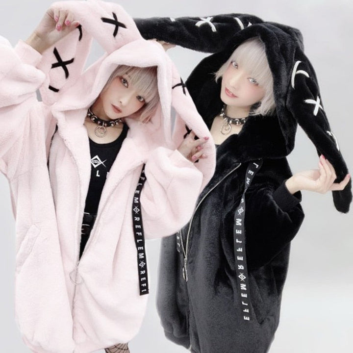 Rabbit Ears Harajuku Coat Dark Tiger