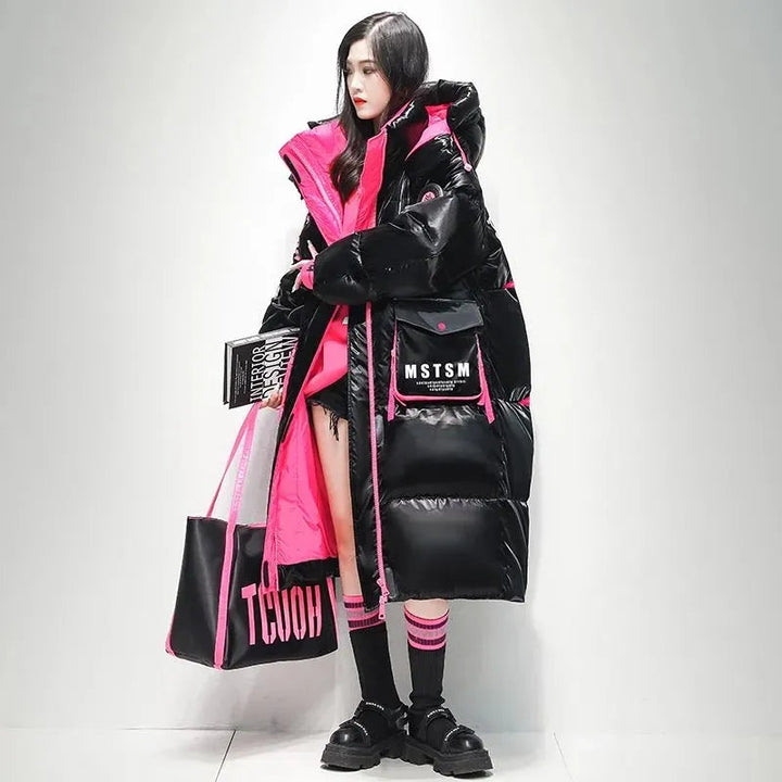 Hooded Winter Coat Dark Tiger