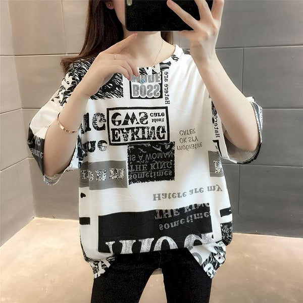 Oversized Harajuku Y2K T-Shirt Dark Tiger